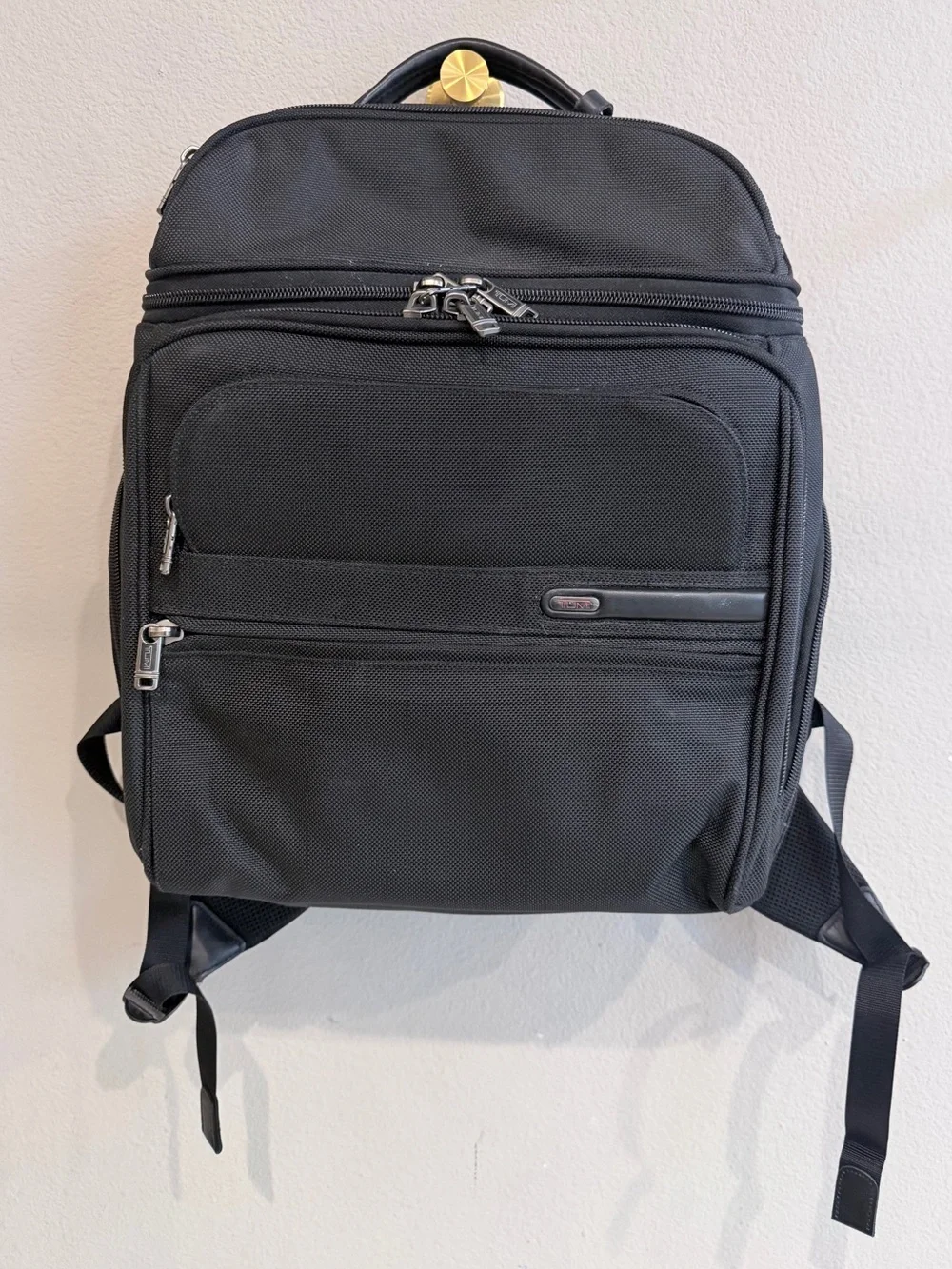 TUMI Alpha Brief Pack Backpack Laptop Tablet Black Nylon Bag 26186D4
